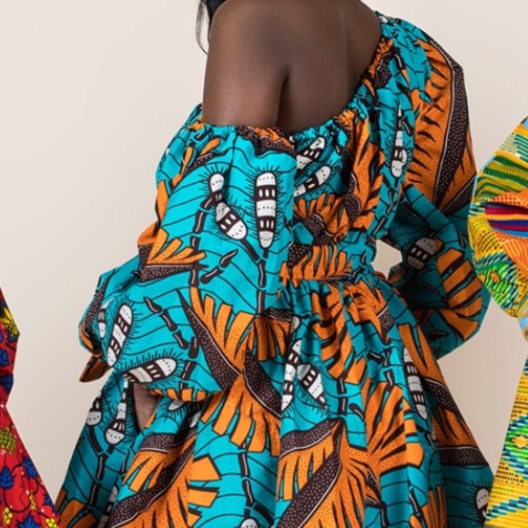 African Print Rika Dress - Picture 1 of 4